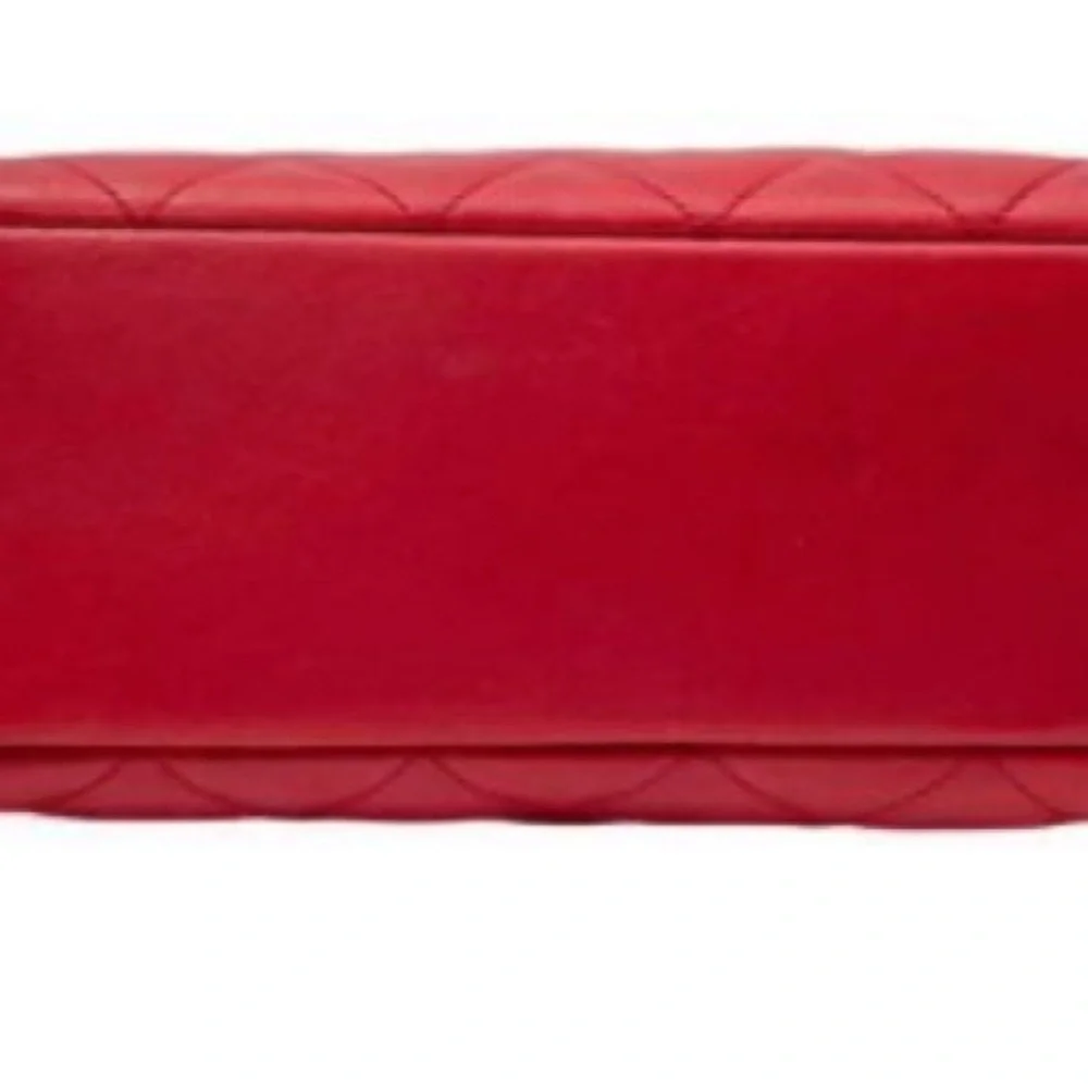 Chanel (Rare-vintage) Red Lambskin Matelasse Chain Shoulder Bag - AB condition - Picture 3 of 9